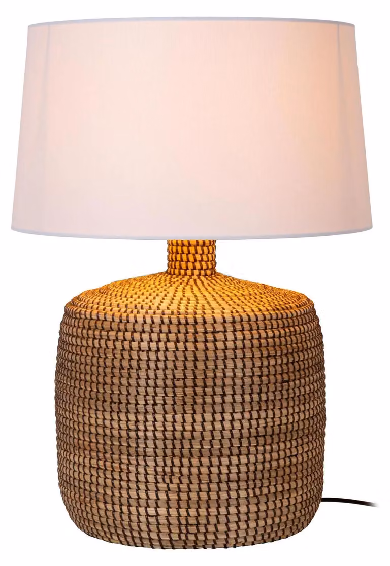 Lampada da tavolo Ambala beige e bianca 1xE27x40W, colore erba marina, dimensioni: 64x45x45 cm, IP20, Lucide