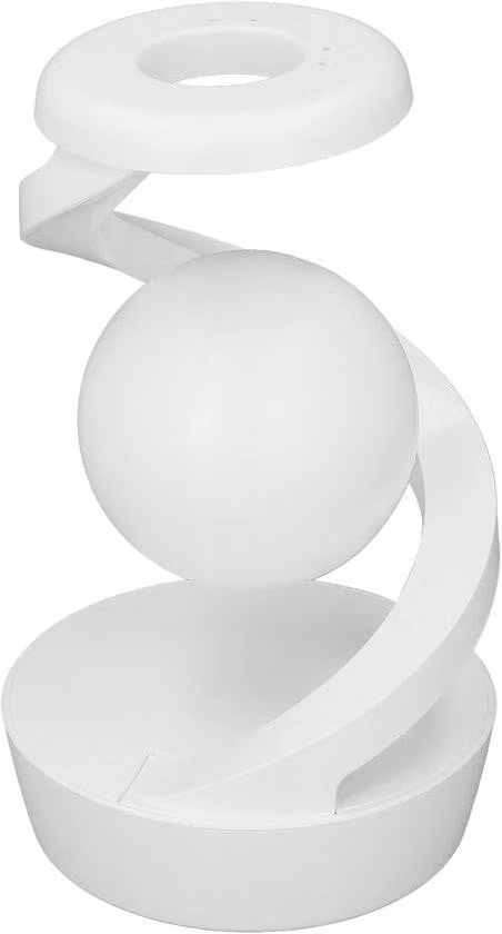 Lampada notturna a LED - Ricaricabile tramite USB - Design creativo - Lampada a dondolo RGB con effetto magnetico - 15W - Funzionamento manuale, ideale per camere da letto e soggiorni - Colore: bianco - Confezione: 1 pezzo