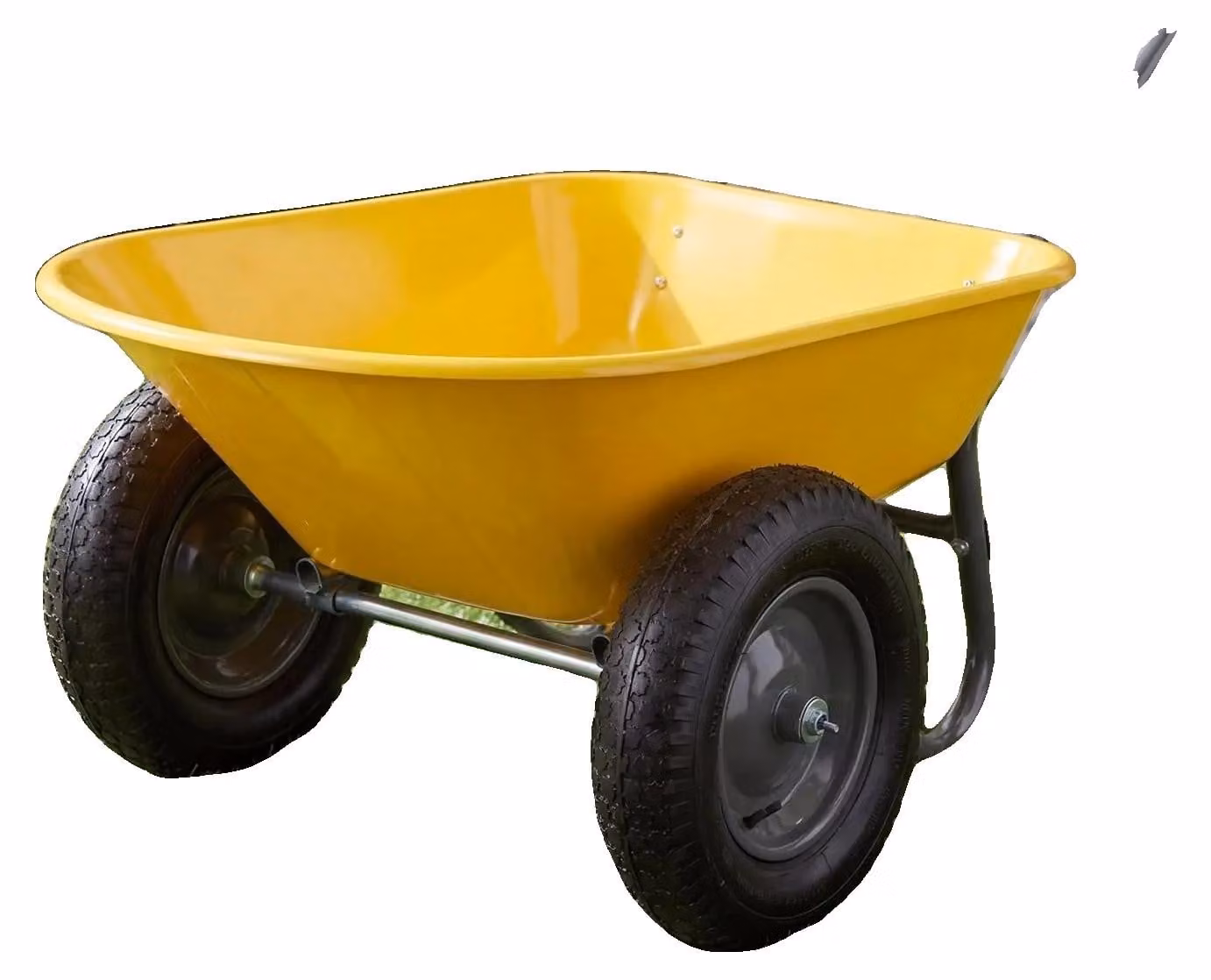 Carriola, capacità di carico fino a 120 kg, design a doppia ruota, GIALLA