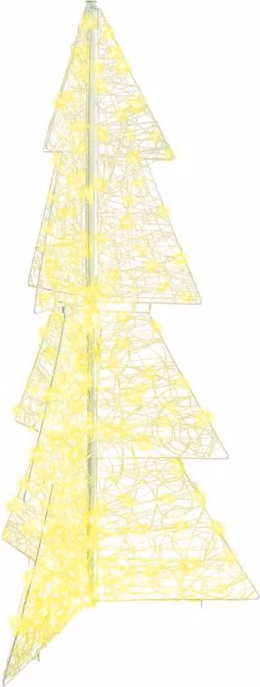 Albero di Natale con 160 LED Bianco caldo 150 cm Acrilico