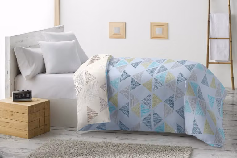 Piumino reversibile in microfibra, 250 x 260 cm, morbido e traspirante