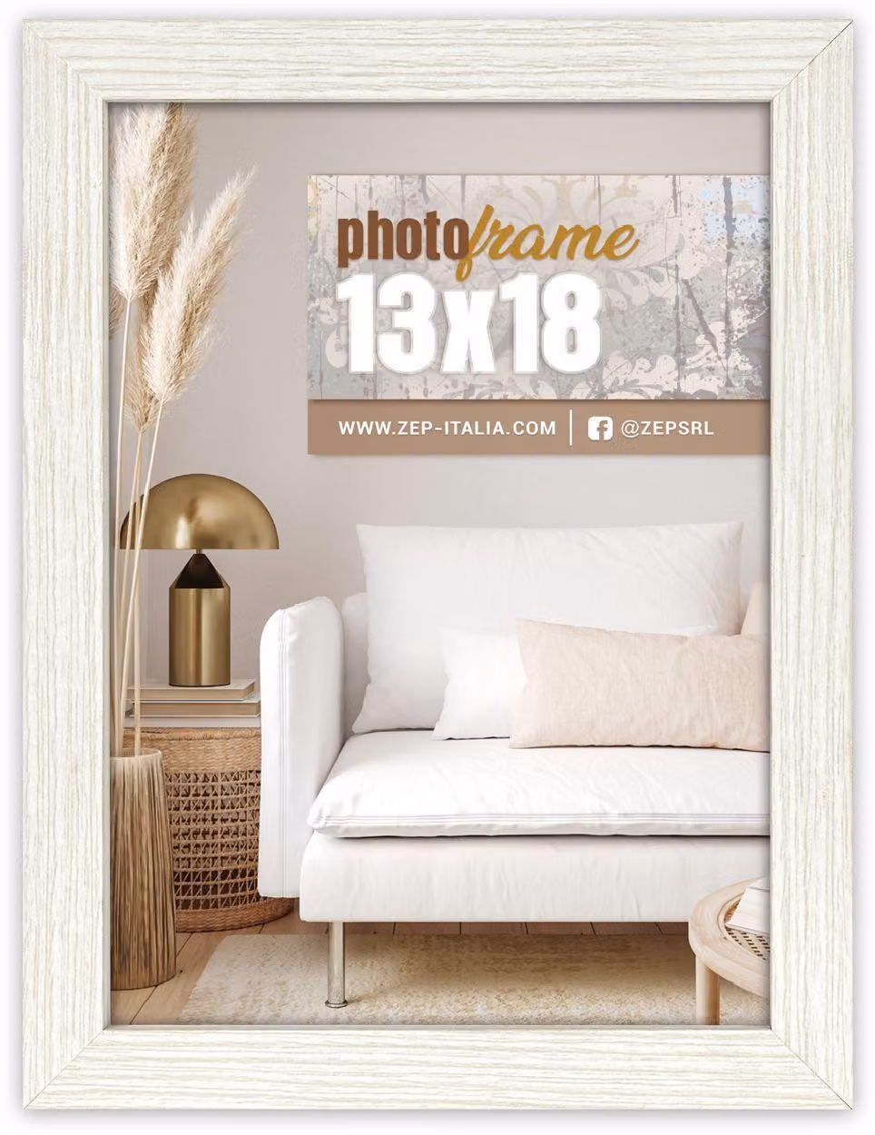 Telaio in legno, vetro trasparente, 20x30 cm, bianco, ZEP, per quadri