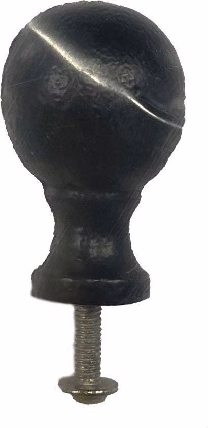 Pomello rotondo da 25 mm in ferro nero