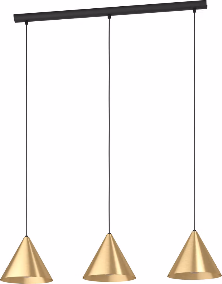 Lampadario Contemporaneo Narices 3 Luci Acciaio Nero