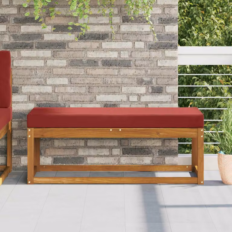 vidaXL Cuscino da Sedia Esterno 100% Poliestere Rosso vino