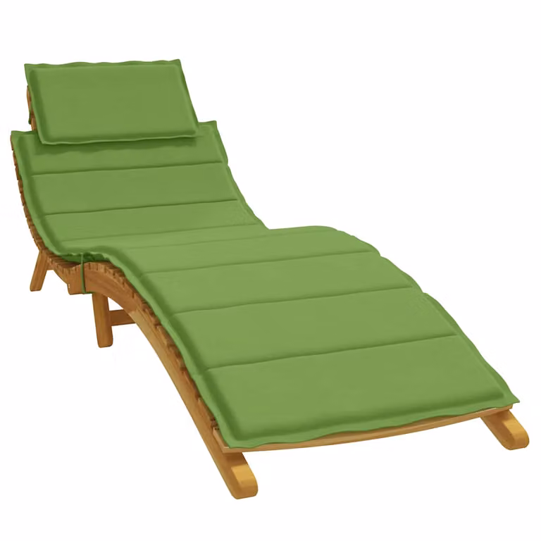Cuscino per lettino prendisole vidaXL Verde Mélange L: 186 cm, P: 58 cm, H: 4 cm in tessuto resistente ai raggi UV e antiscivolo