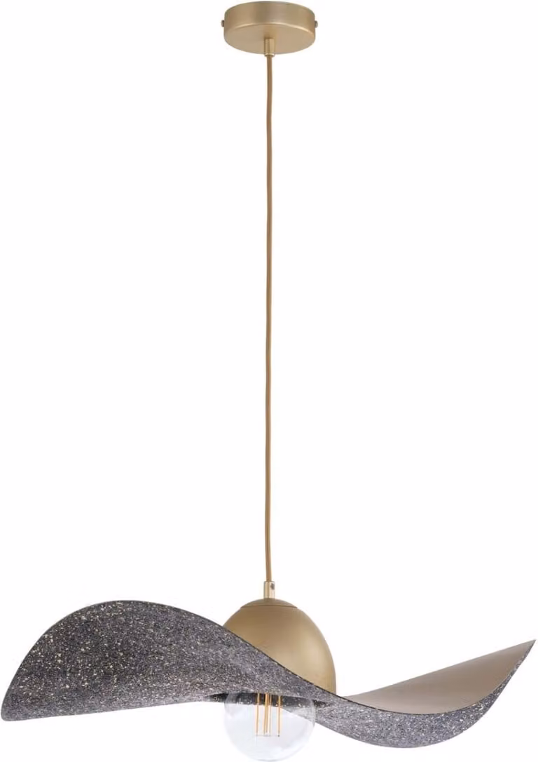 Lampada a sospensione decorativa a forma di cappello oro nero fondo 55 cm Kapello 1xE27 15W Sigma Lighting