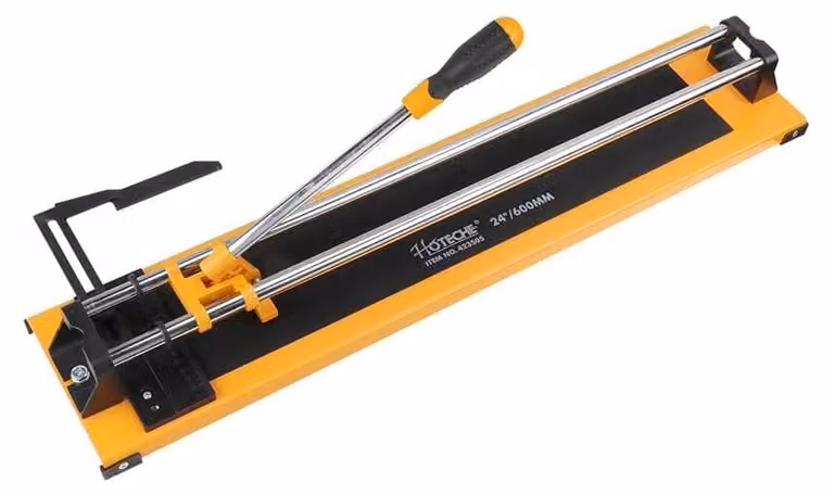 Tagliapiastrelle da 600 mm con guida cromata e lama di ricambio