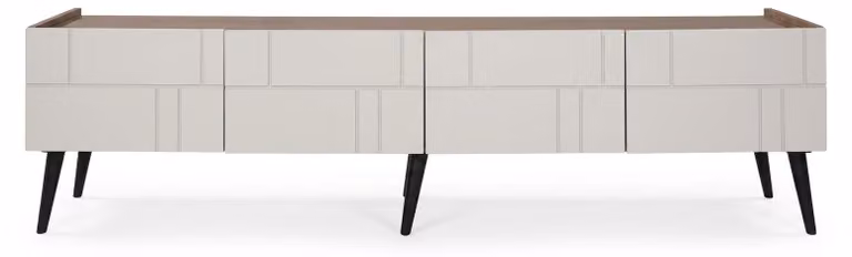 Supporto TV in legno color beige, mobile TV, mobile TV moderno, pensile TV