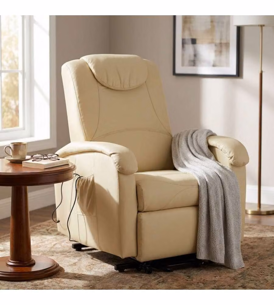 Cosma Poltrona Relax Elettrica Reclinabile Beige 72x95/182 cm