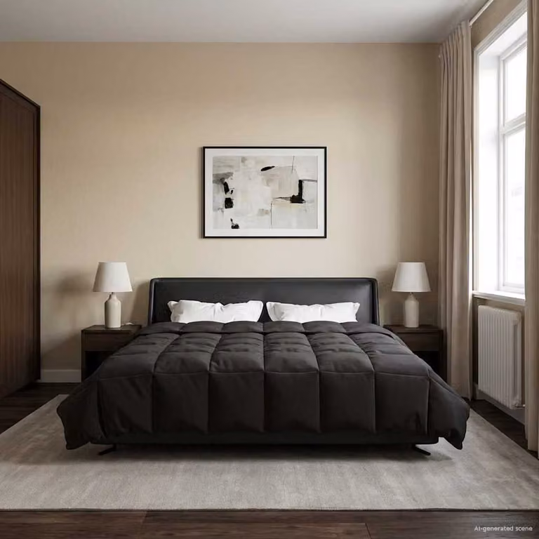 Piumino estivo traspirante e reversibile vidaXL in microfibra, colore antracite, L 220 cm x P 260 cm
