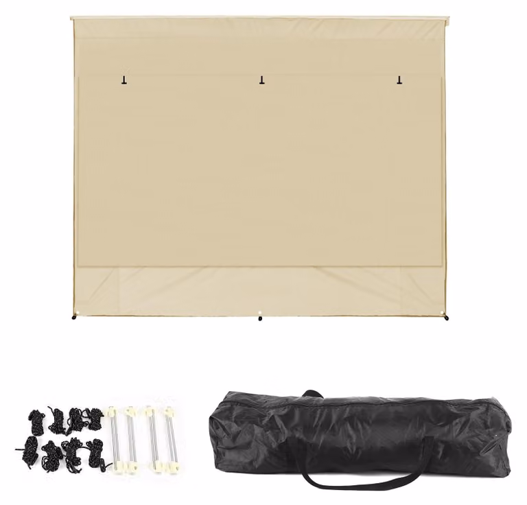Omgoods - Tenda da sole per camper, pannello frontale, dimensioni 2,4 x 2,7 metri