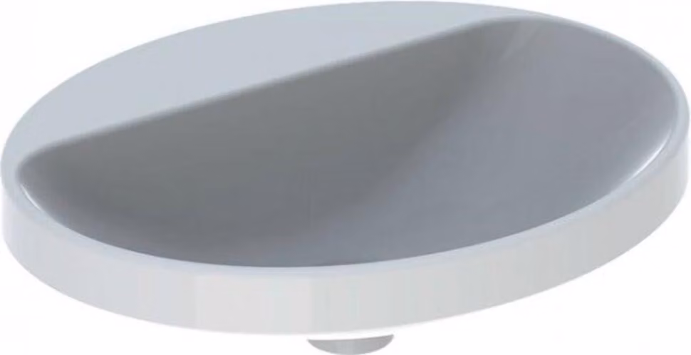 Geberit VariForm lavabo encastré ovale, 550x450mm, avec trou pour robinet, sans trop-plein, 500.723.01.2, 500.723.01.2