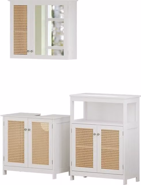 Set di mobili da bagno Rosario Bianco 3 pezzi Vicco