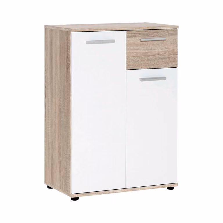 Cassettiera JACKY 1 rovere/bianco