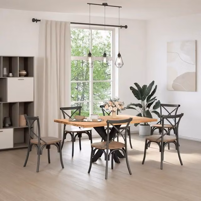 Gamba per Tavolo da Pranzo a Forma di Ragno in Acciaio Nero Opaco L/P/H: 85 x 85 x 72-73 cm