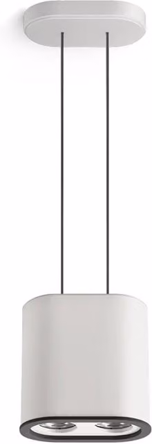 Lampada a sospensione Stilnovo Colonna in metallo bianco con tecnologia LED dimmabile e luce bianco caldo