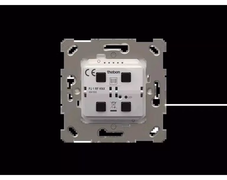 Pulsante radio di Theben a 2/4 ingressi con attuatore di commutazione KNX PJ 1 RF