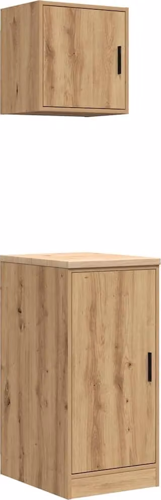 Armadi da Garage 2 pz Rovere Artigianale in Legno Multistrato