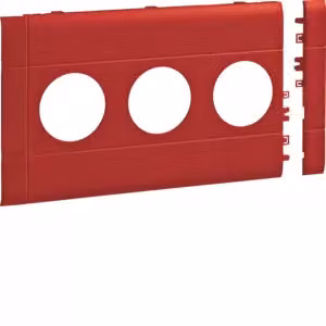 Mascherina per presa tripla modulare, senza alogeni, parte superiore 120 mm, rossa