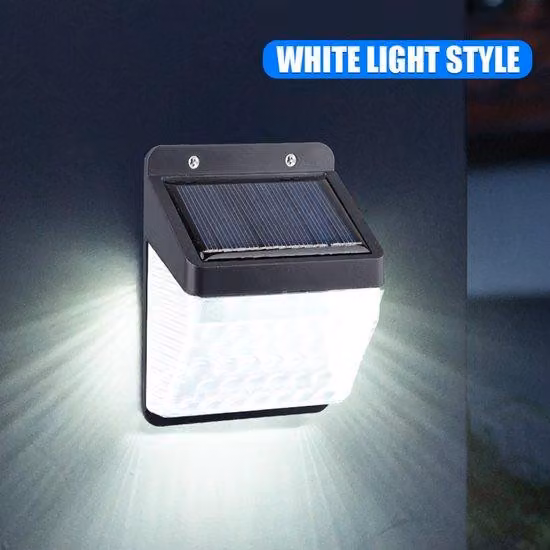 Lampada solare a fascio luminoso, set da 5, sensore di movimento, impermeabile, lampada di sicurezza, lampada da parete solare, per esterni, giardino, terrazza, garage, luce bianca