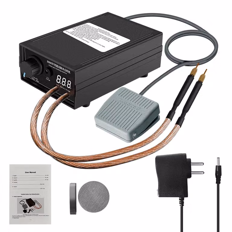 Saldatrice a punti, potenza 8000W, corrente 1200A, spina nera UE