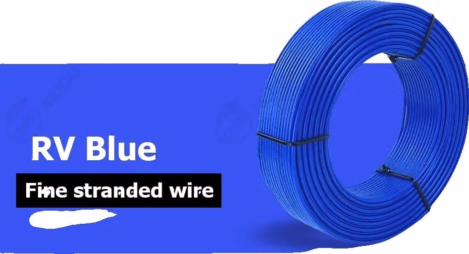 Filo di rame, 100m/rotolo, cavo elettrico, blu, 19 AWG - 0,75mm2, 100m