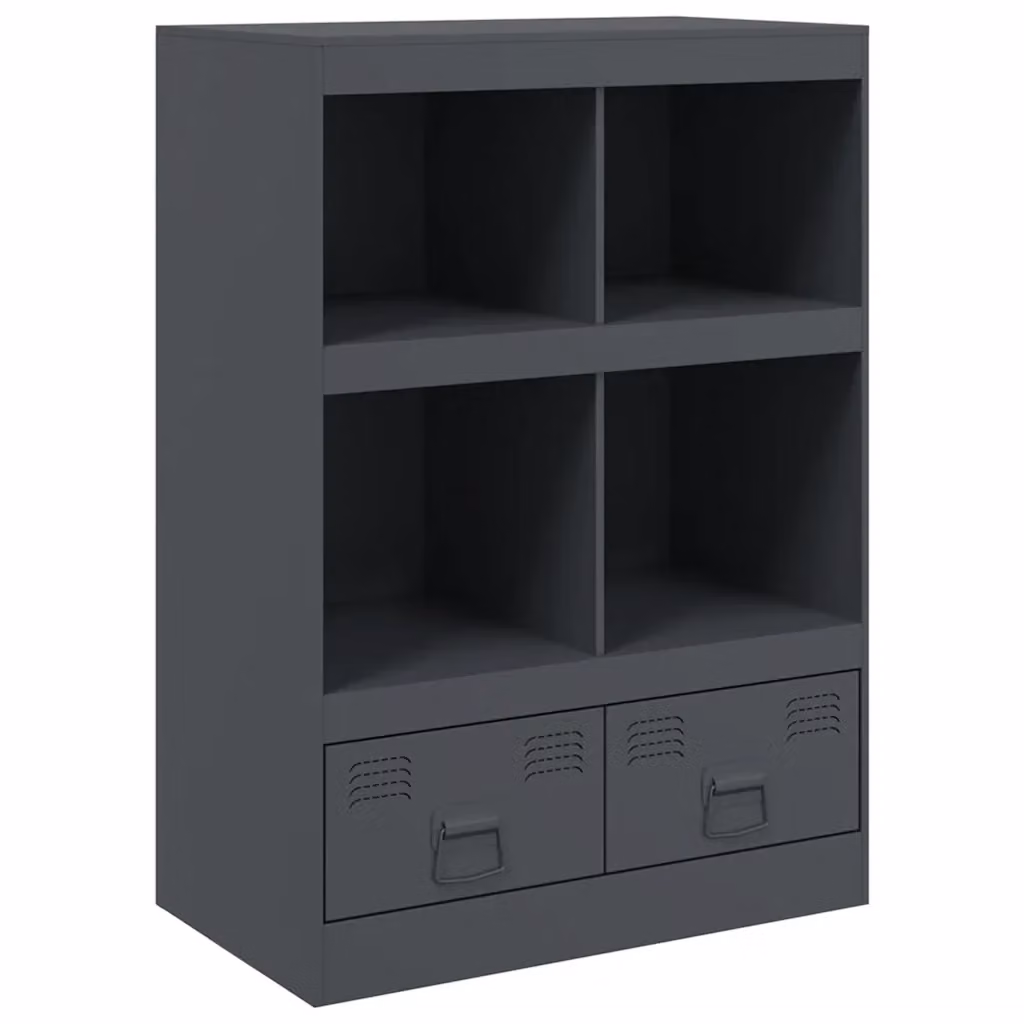 Credenza Buffet Armadio da Cucina Design Mania in Acciaio Antracite L: 67 cm, P: 39 cm, H: 95 cm – 2