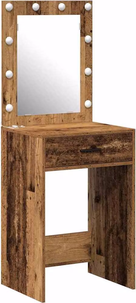 Tavolo da Trucco con cassetto Legno vecchio 50 x 41 x 135 cm