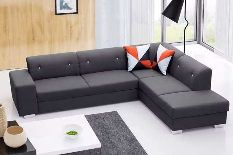 Sofa Schlafsofa Designer Sofa mit Bettfunktion + Bettkasten Ecksofa Couch