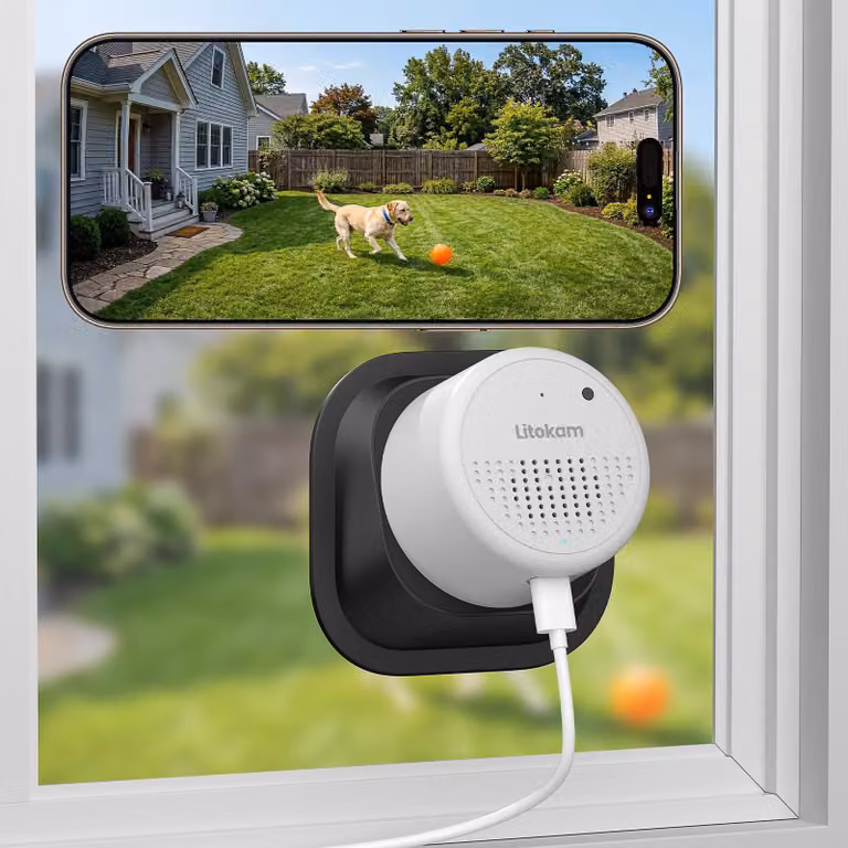 Telecamera di sicurezza per finestra esterna wifi - 3MP 2K - Con staffa - 2,4 GHz e 5 GHz