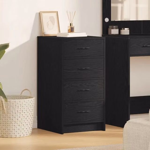 Credenza Buffet Armadio da Cucina vidaXL in Legno Multistrato Nero L: 40 cm, P: 41 cm, H: 75 cm