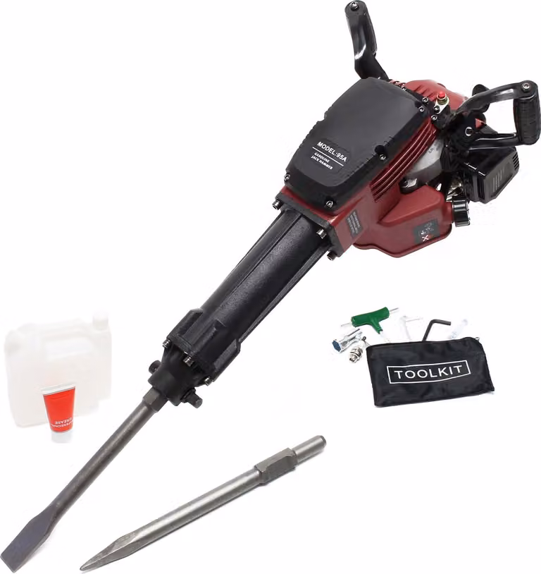 Martello demolitore Wiltec 2,5PS 55J forza d'impatto 1500 1/min velocità d'impatto, supporto esagonale, con 2 scalpelli, martello scalpellatore martello scalpellatore martello ad impatto
