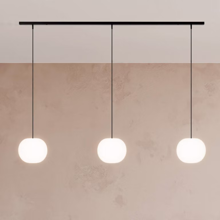 Casablanca Lampada a sospensione Acai, dimmerabile, Bianco / Opale, Soggiorno / Sala da pranzo, Vetro, Lampada a sospensione