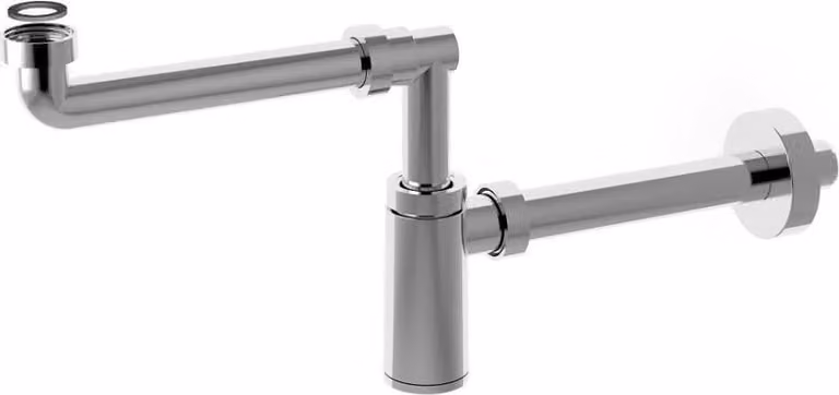 Sapho Bonomini King - Sifone salvaspazio per lavabo, 1 1/4, scarico 32 mm, cromo 0595SP25K7