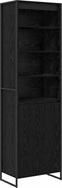 Credenza | Armadi alti Rovere Nero 60 x 36 x 200 cm Legno multistrato