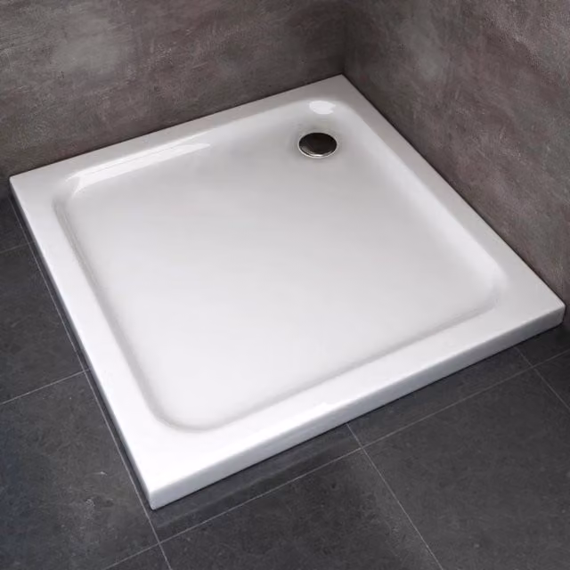Piatto doccia quadrato Selene LANERI bianco L/P/H: 90 x 90 x 5 cm