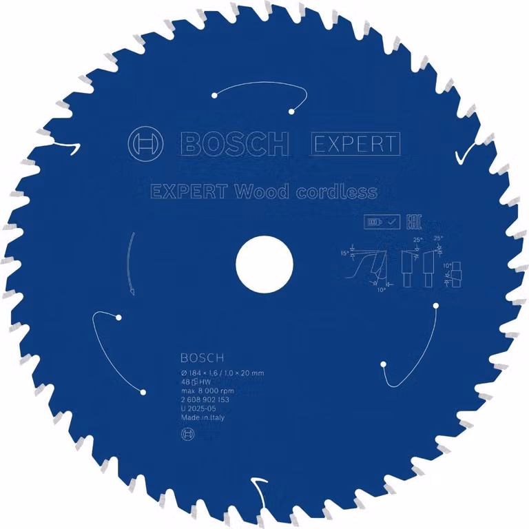 Lama circolare Bosch EXPERT Wood, 184x20 mm, Z48