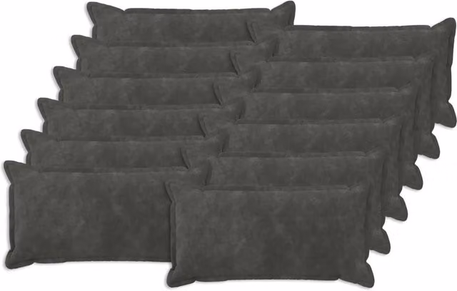 Cuscino con cuscino HOUTEN 12 pz Antracite Fleece in microfibra 934023