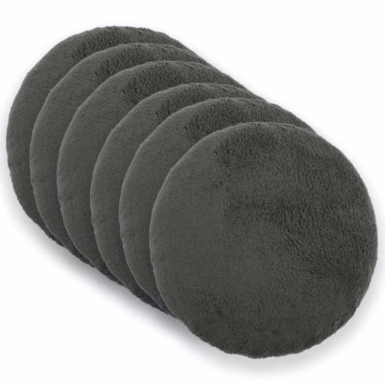 vidaXL Federa 6 pcs HEERLEN Grigio Scuro Ø 60 cm Bouclé