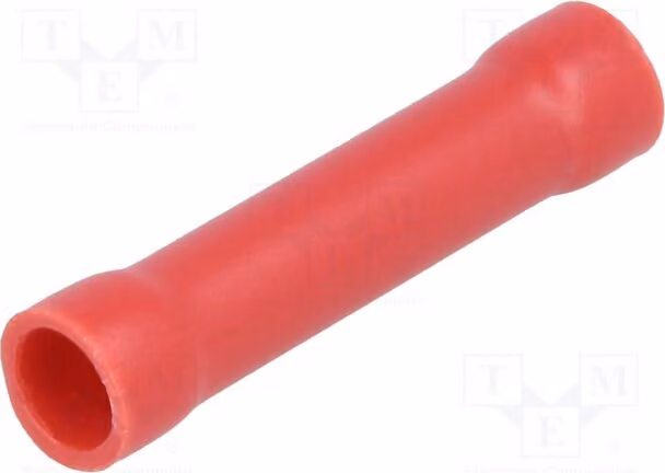 10 connettori a crimpare, stagnati, da 0,5 a 1,5 mm², in ottone, isolati, tipo ST-065/R, adatti per cavi