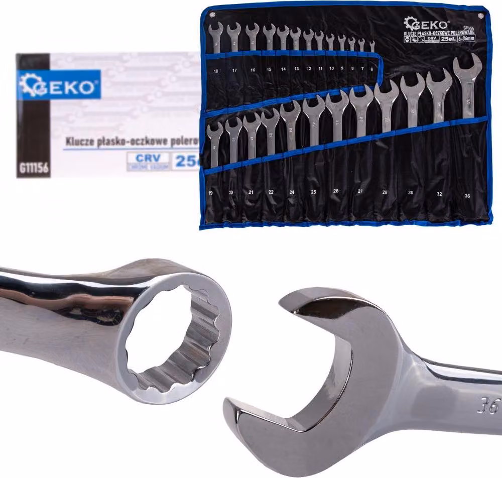 GEKO Chiavi 6-36 mm, CrV, set di 25 G11156