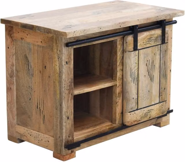 Porta tv per soggiorno Industrial in Legno cm 80x45x60 - RICK