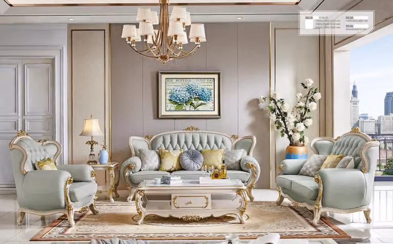 Klassische Wohnzimmer Möbel Komplett Set Sofagarnitur 5tlg. Set Tisch Leder Sofa