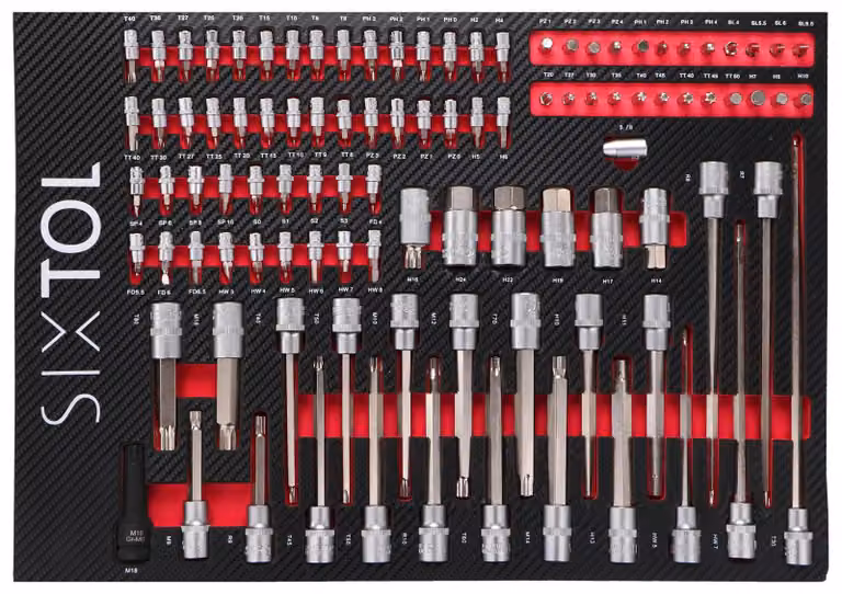 Modulo per utensili per carrello da officina, contenitore per attrezzi MECHANIC, 102 pezzi
