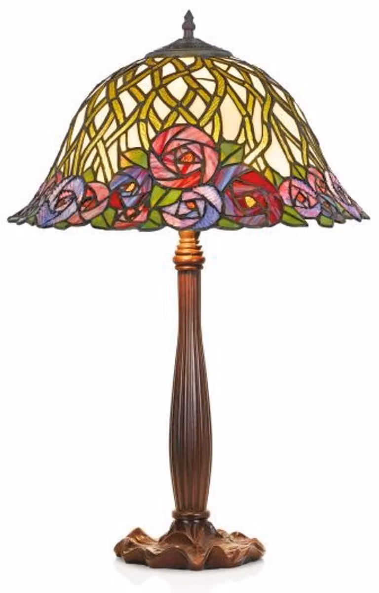 Lampada da tavolo Casa Padrino Tiffany, design a mosaico, realizzata in vetro e metallo, diametro 40 cm
