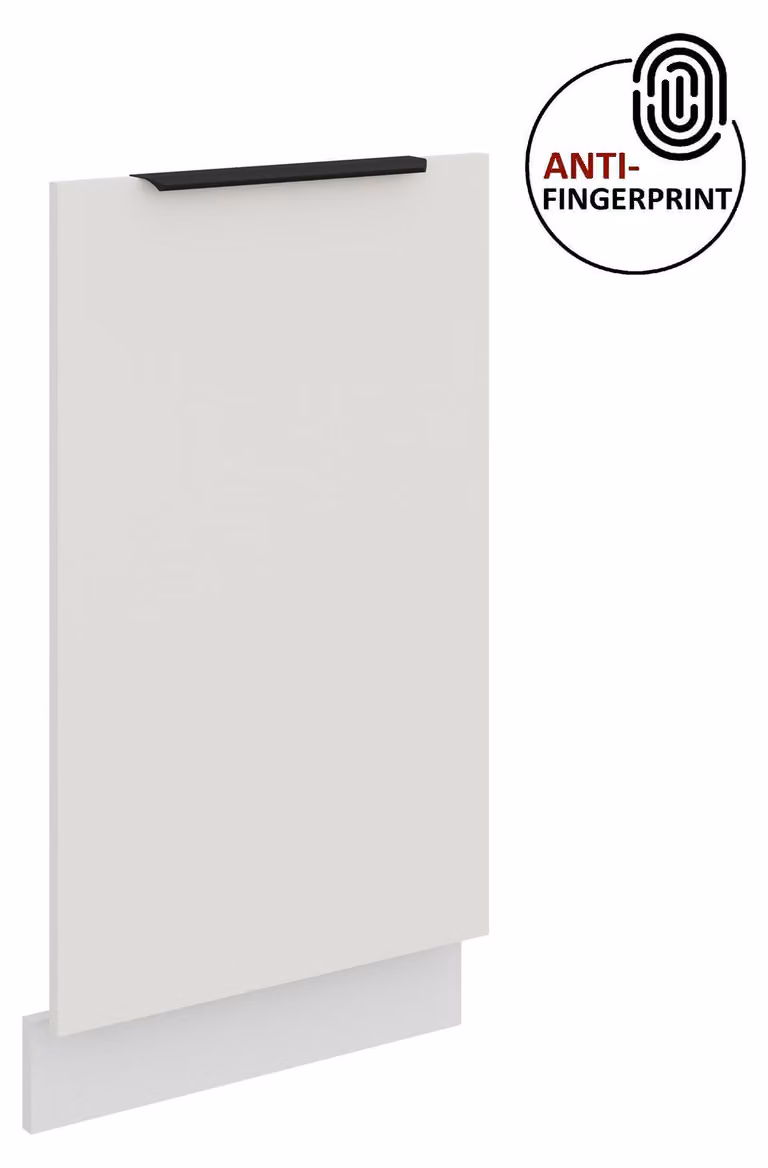 Pannello frontale per lavastoviglie da 45 cm completamente incassata ARIA, bianco ultra opaco + bianco opaco, frontali di alta qualità con rivestimento anti-impronta, cucina a incasso