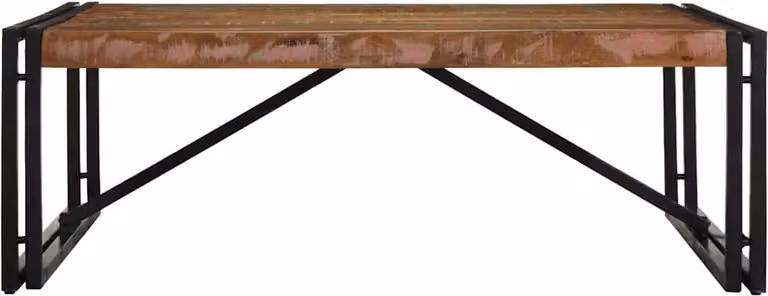 Tavolino Salotto Multicolore 100x100x35 cm Legno Recupero
