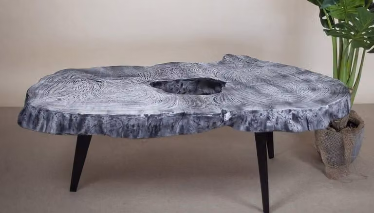 Tavolino Casa Padrino grigio / nero 100 x 60 x h. 50 cm