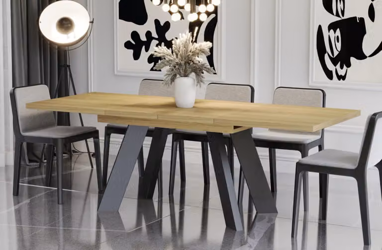 Tavolo pieghevole COMO 130(210)x80 rovere natura